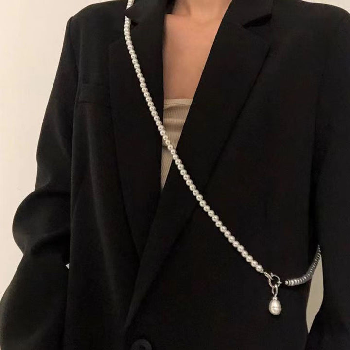 Elegant Pearl-Embellished Bag Strap Kalsten