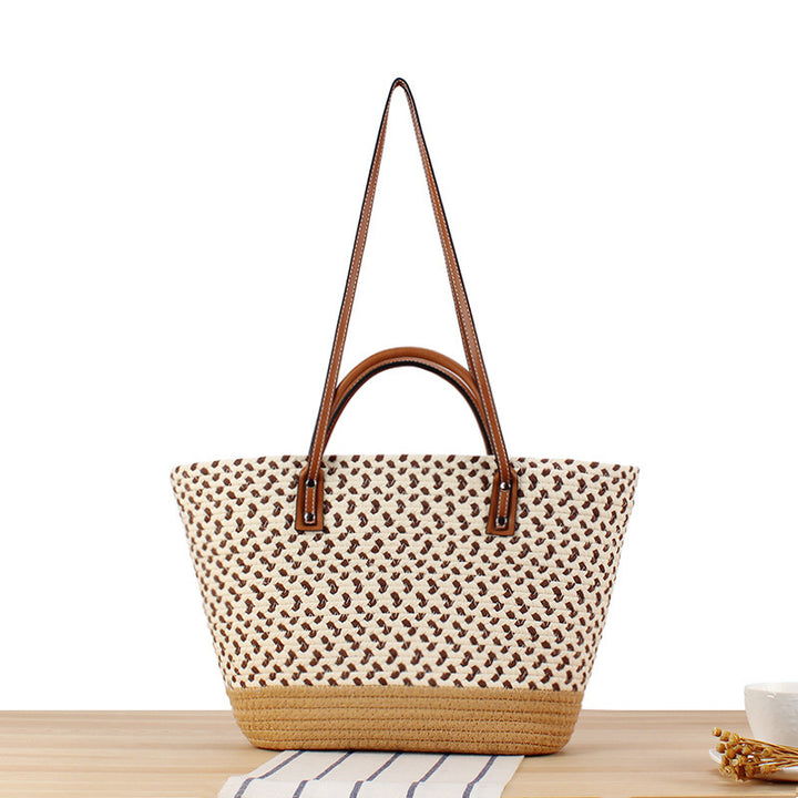 Spacious Shopping Bag Made from Handwoven Natural Material Kalsten