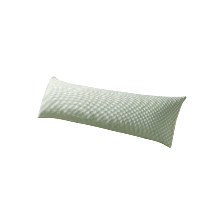 Ergonomic side sleeper and lumbar support pillow with breathable waffle cover
