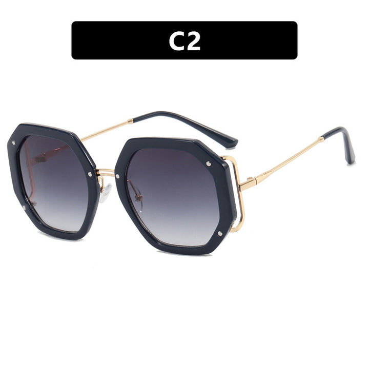Ladies stylish octagonal sunglasses with UV protection and elegant frame Kalsten