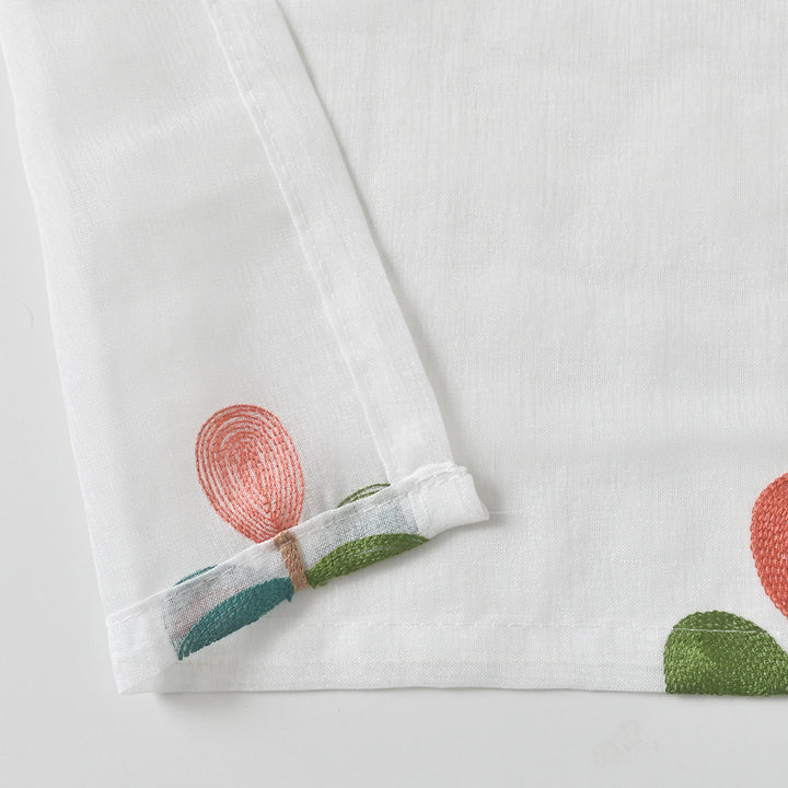 Elegant Floral Print Sheer Window Curtain