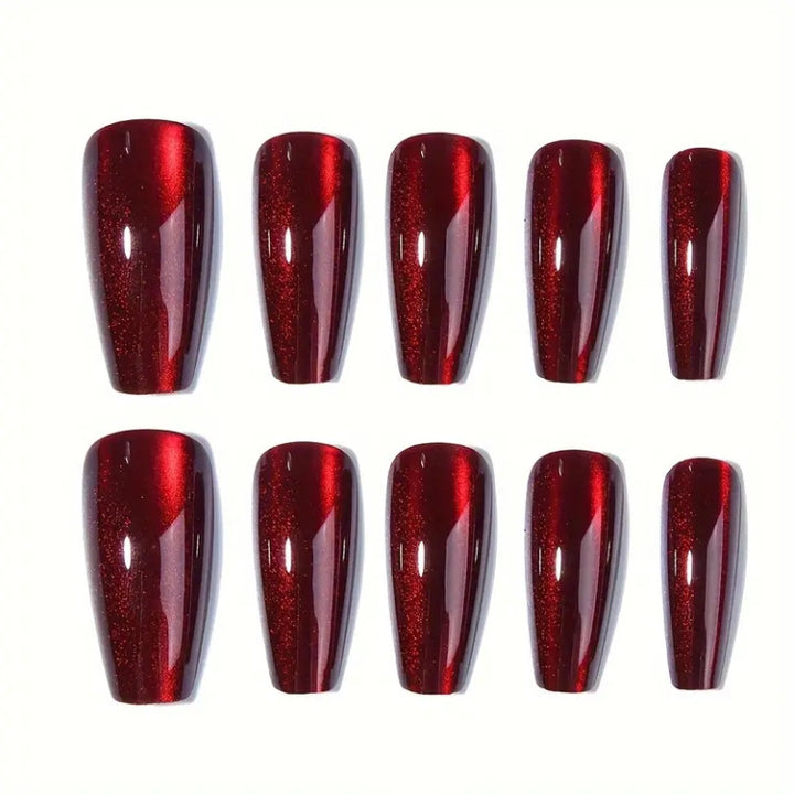 High-Gloss Almond-Shaped Press-On Nail Set Kalsten