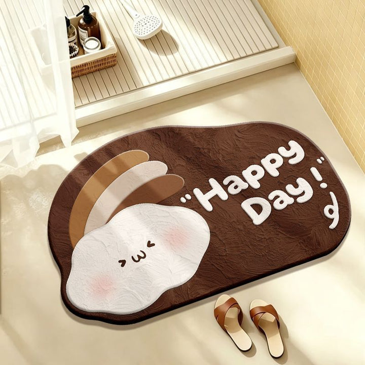 Playful Cloud-Themed Bath Mat