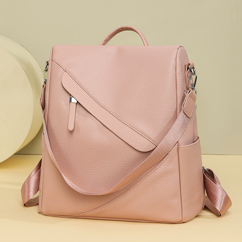 Chic Textured Leather Backpack Kalsten