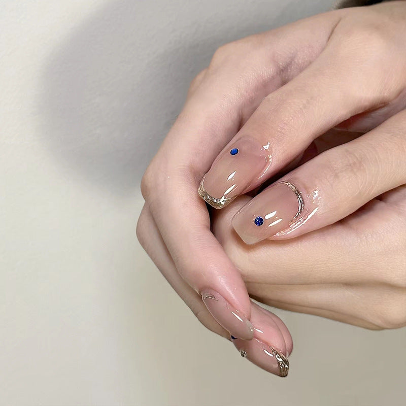 Elegant Press-On Nail Art Set with Glitter and Charming Accents Kalsten