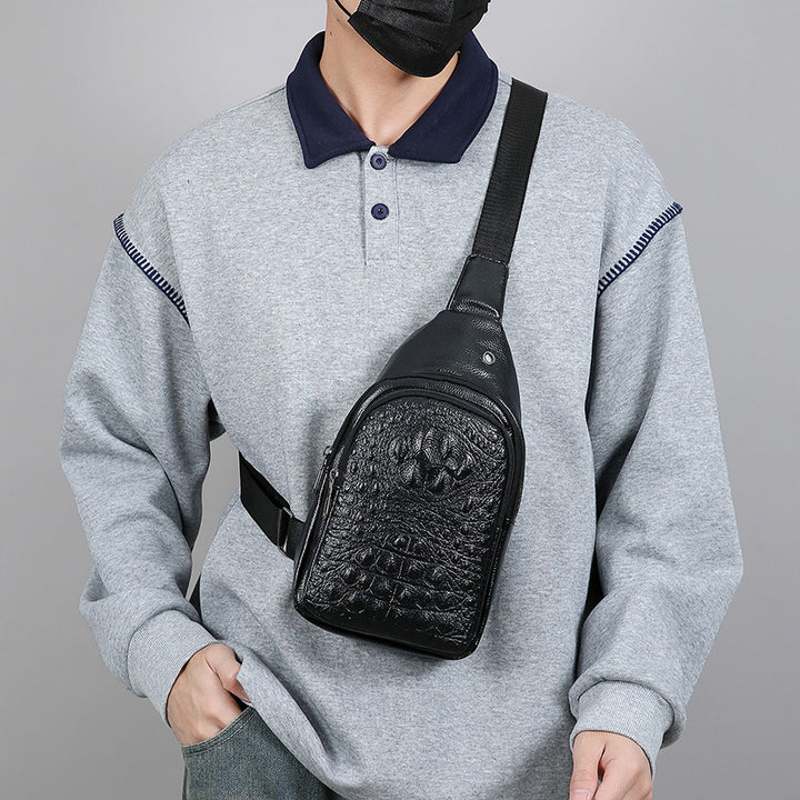 Stylish Crocodile Texture Sling Bag