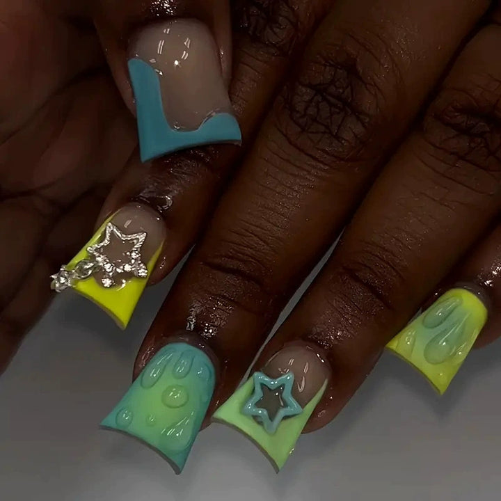 Glamorous Floral-Embellished Nail Art Extensions Kalsten