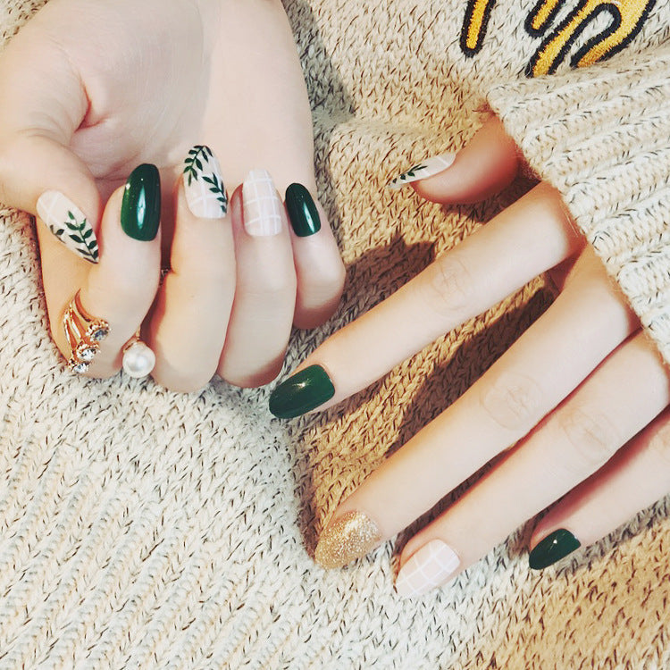 Artistic Botanical Press-On Nail Tips