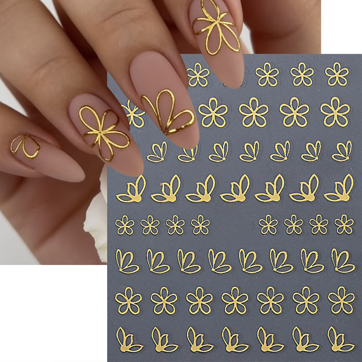 Floral Butterfly Nail Art Decals
