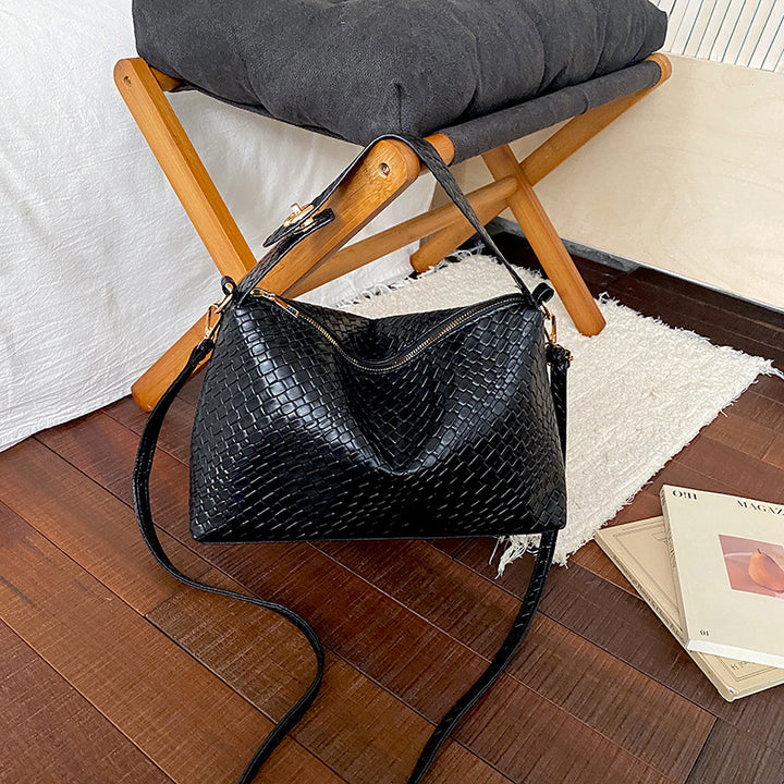 Woven Leather Crossbody Bag