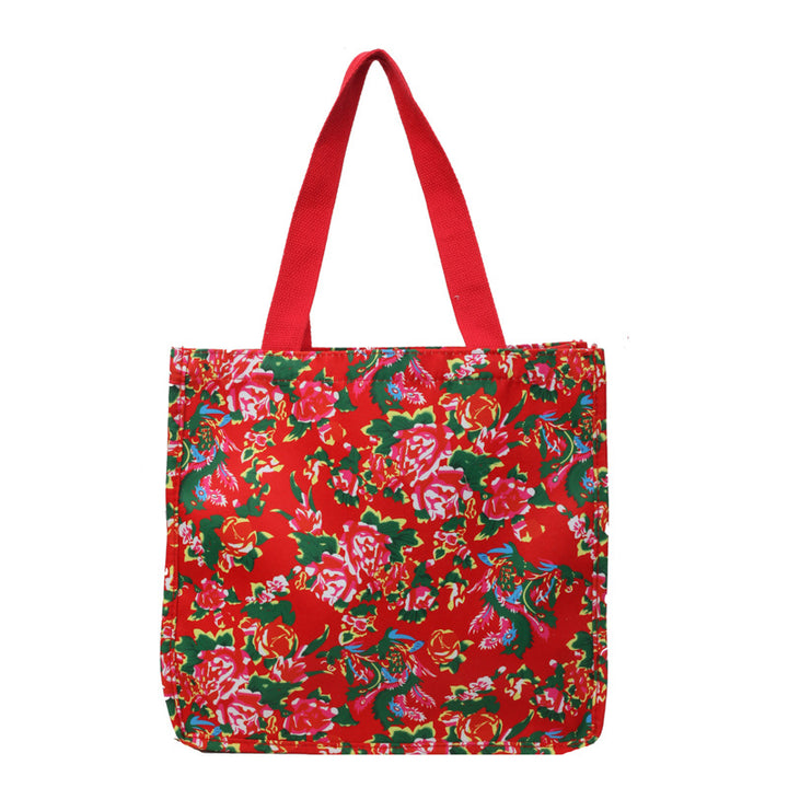 Floral Print Shopping Tote