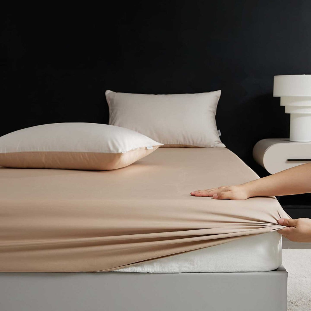 Reversible Premium Cotton Satin Bed Set with Silky Soft Finish