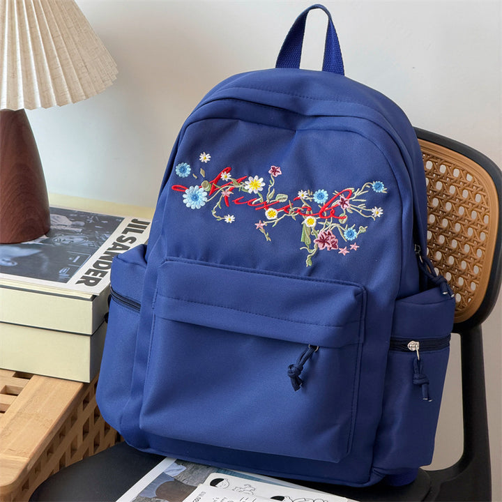 Stylish Embroidered Multi-Pocket Backpack Kalsten