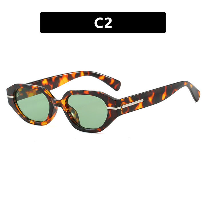 Women's stylish geometric sunglasses with mirrored lenses and unique frame Kalsten
