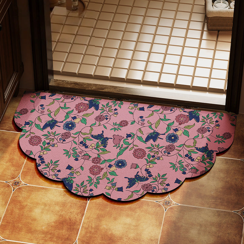 Decorative Floral Area Mat for Indoor Spaces