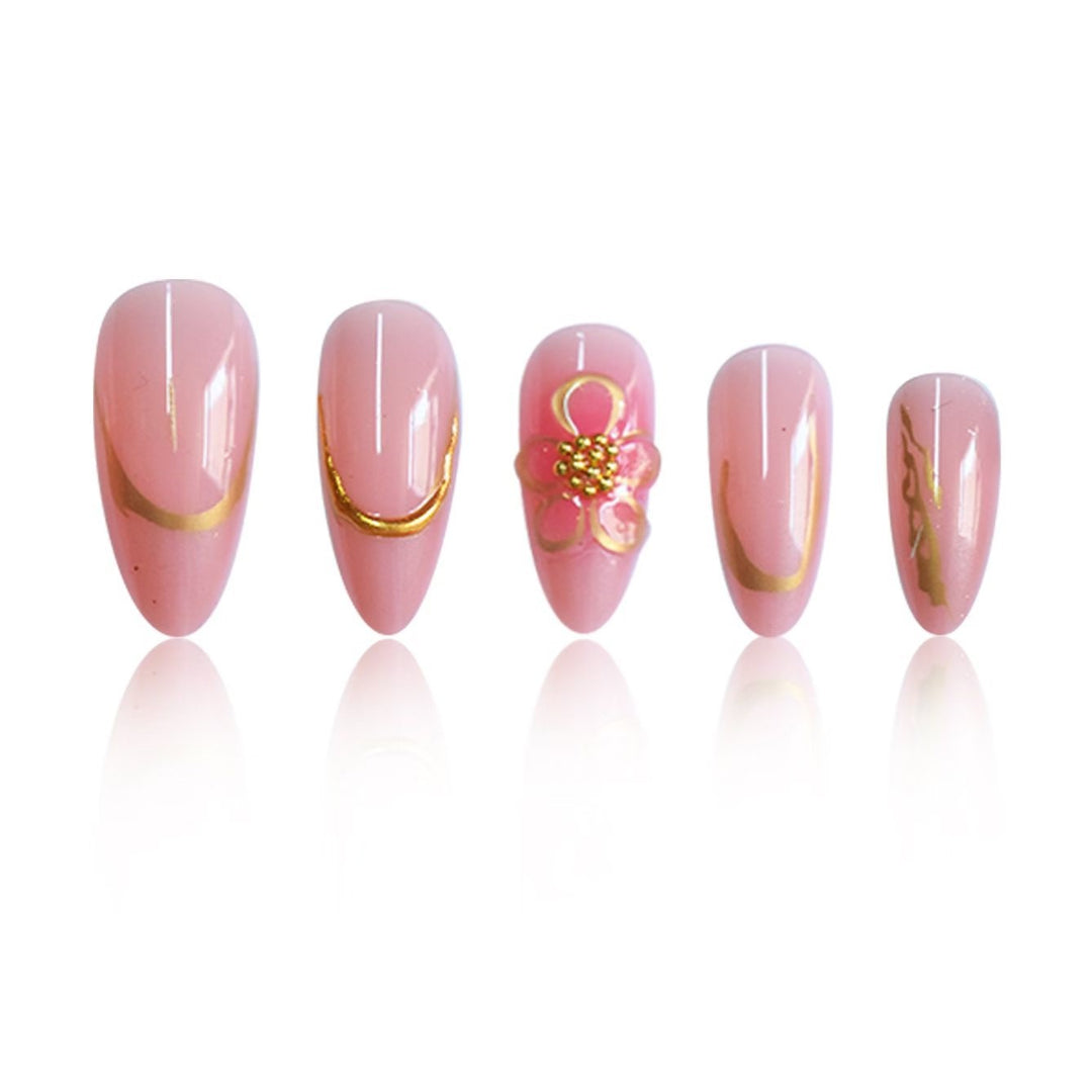 Decorative Floral Press-On Nail Art Set Kalsten