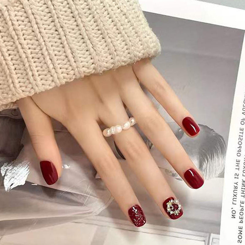 Decorative Rhinestone Press-On Nail Art