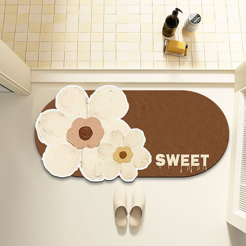 Decorative Floral Welcome Mat