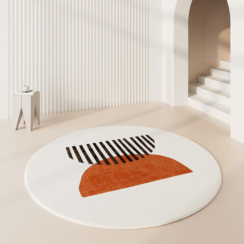 Round Graphic Area Rug Kalsten