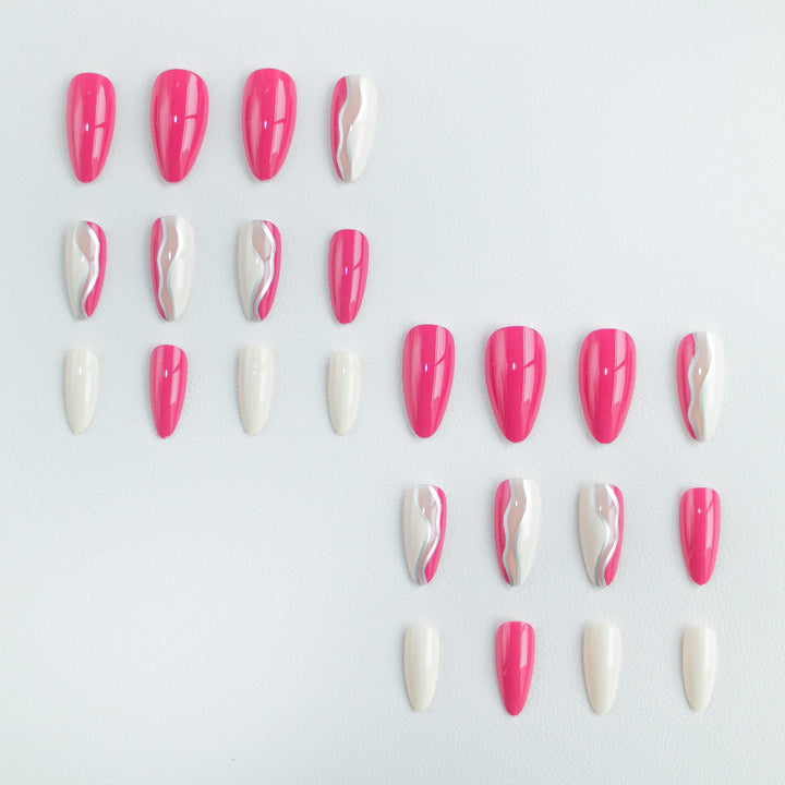 Artistic Wave Design Nail Art