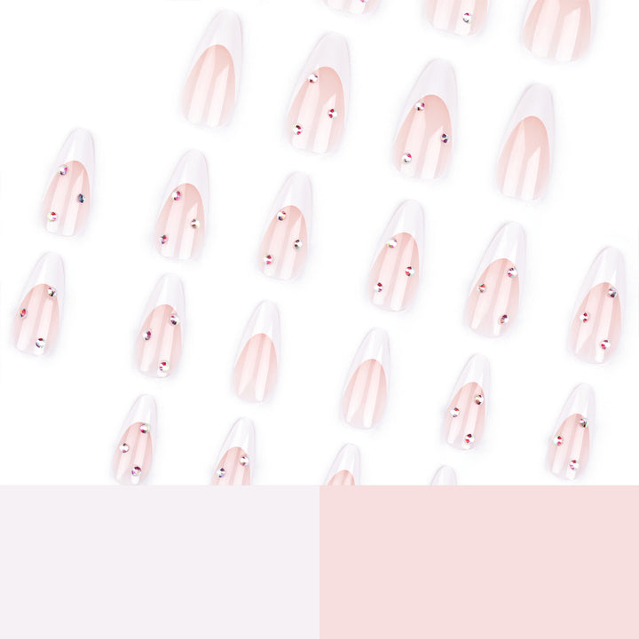 Artistic stiletto nails with elegant glitter design Kalsten