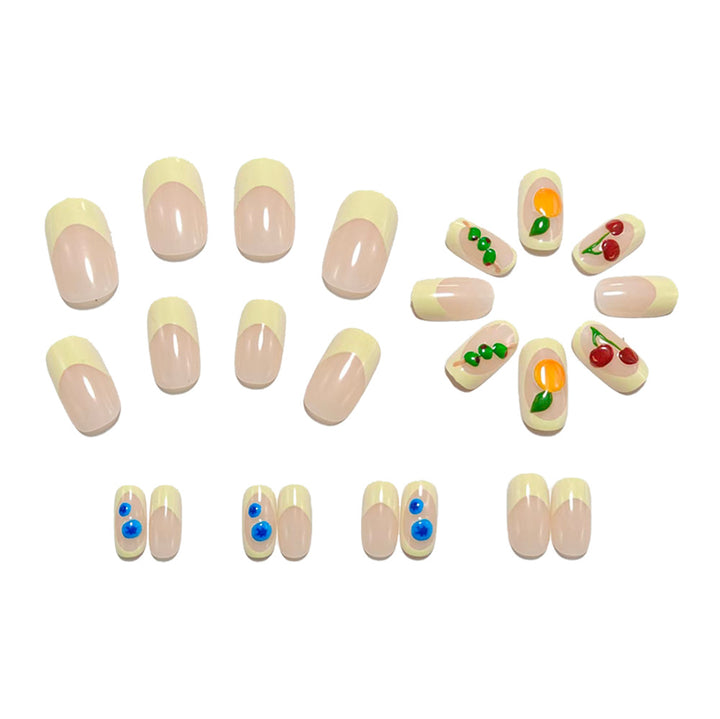 Artificial nails with colorful fruit designs Kalsten