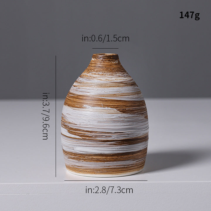 Artistic Spiral Design Ceramic Vase Kalsten