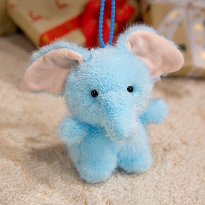 Plush Dog Bag Charm Keychain with Soft Faux-Fur Body & Loop Strap Kalsten