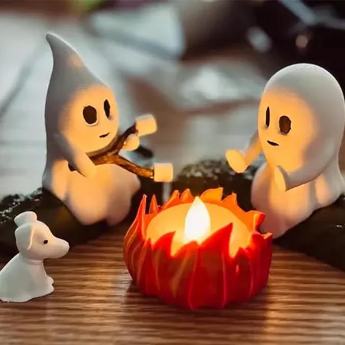 Creative Ghost Campfire Figurine Set Kalsten