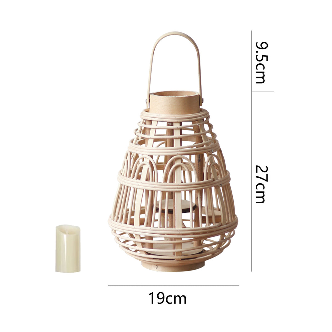 Rustic Rattan Lantern Kalsten