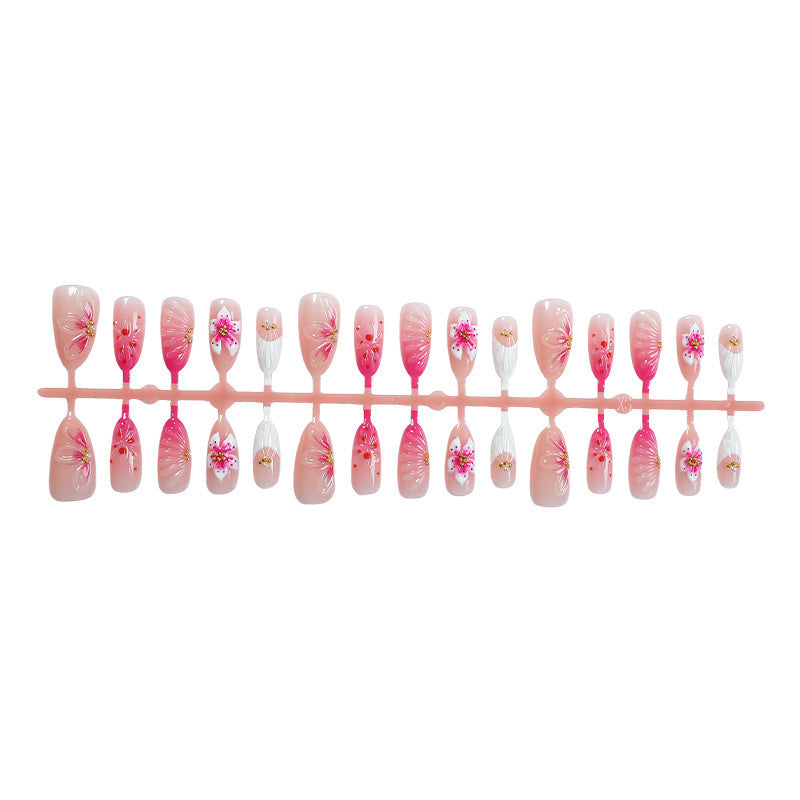 Artificial nails with floral decorations Kalsten