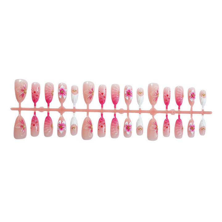 Artificial nails with floral decorations Kalsten