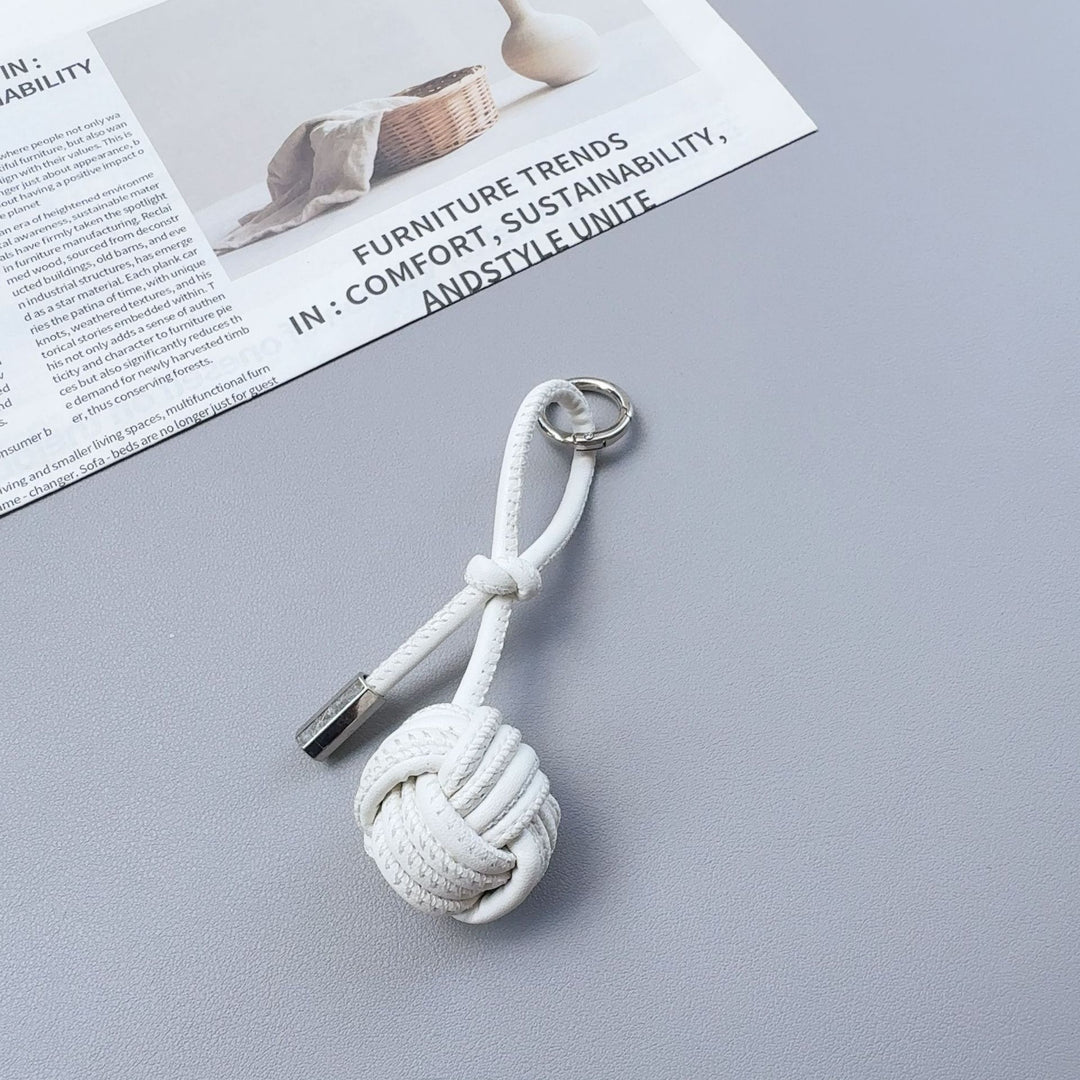 Stylish Knotted Leather Keychain Kalsten