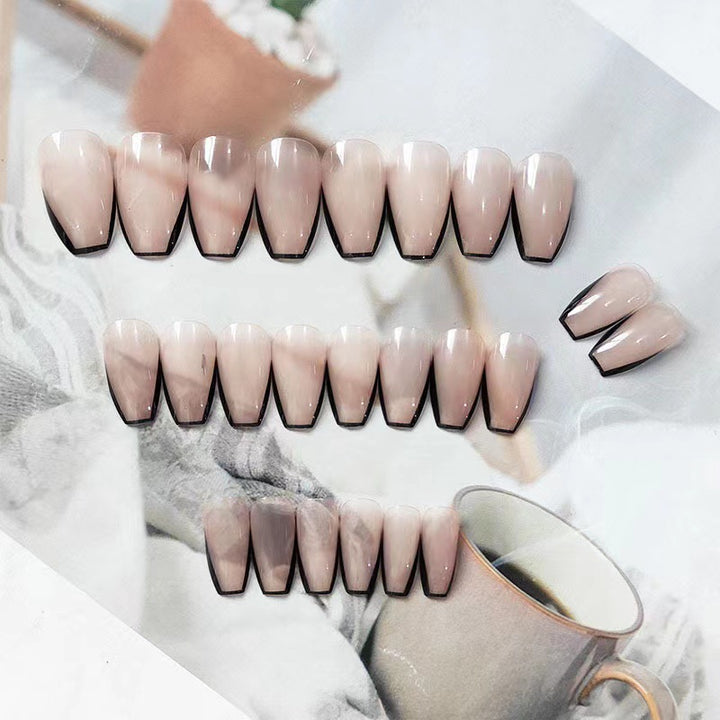 Artful nail extensions with elegant French tips Kalsten