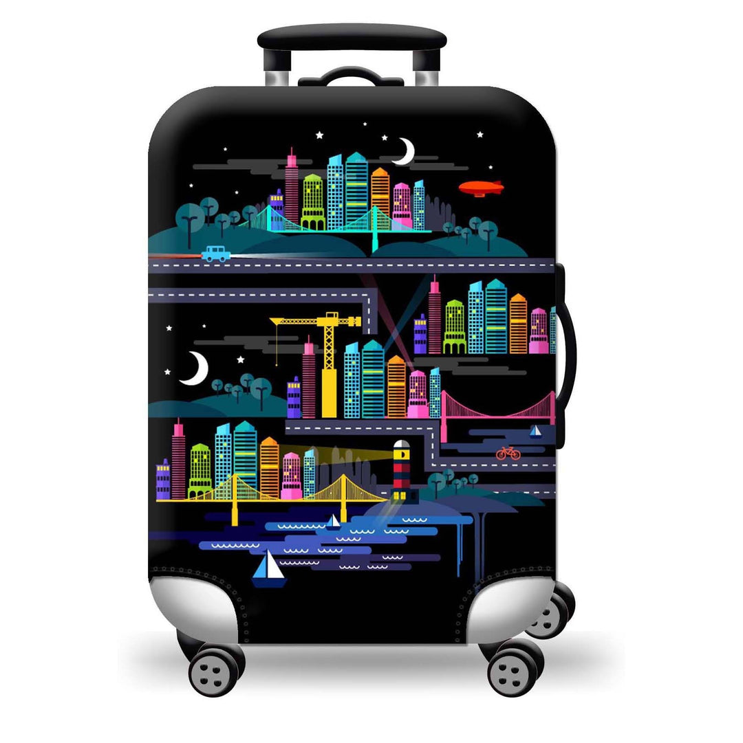 Hard Shell Luggage with Earth Design Kalsten