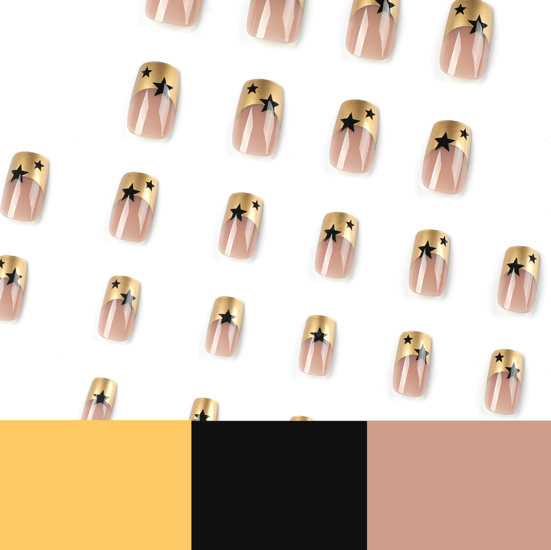 Artful nail design with star accents Kalsten