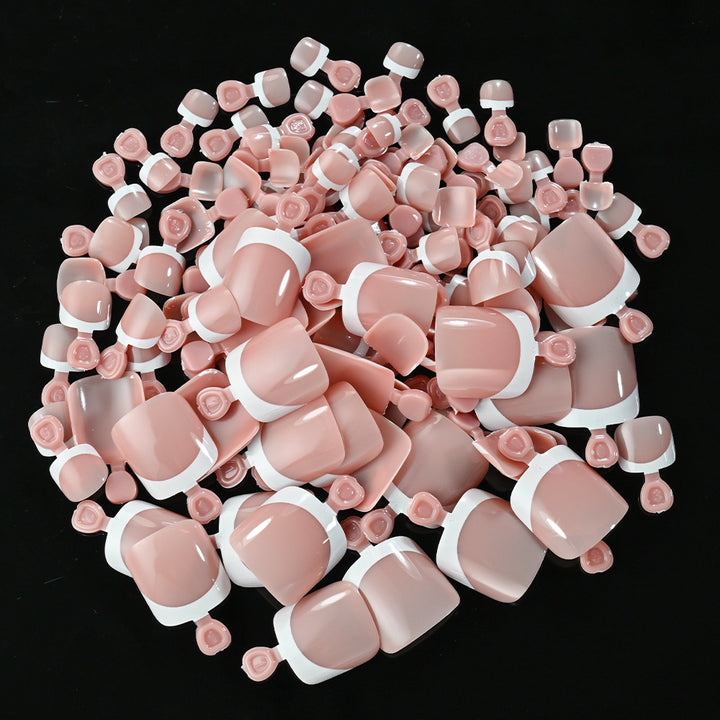 French Tip Gel Toenail Set Kalsten