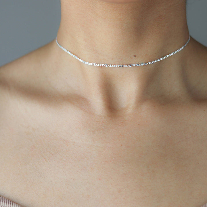 Stylish Silver Necklace Kalsten