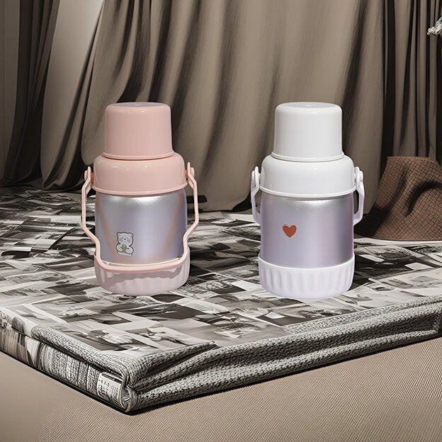Women insulated thermos bottle with colorful muffin motif Kalsten
