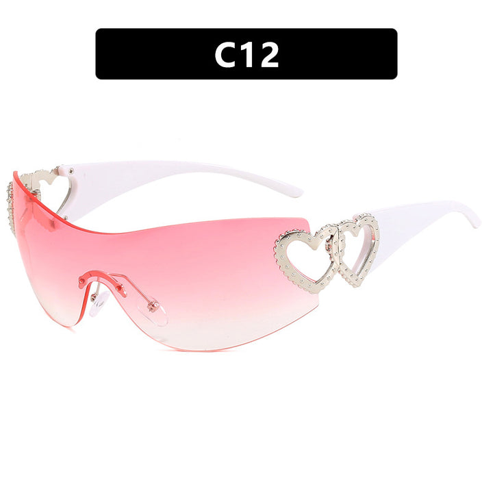 Ladies Fashion Sunglasses with Heart Applications Kalsten