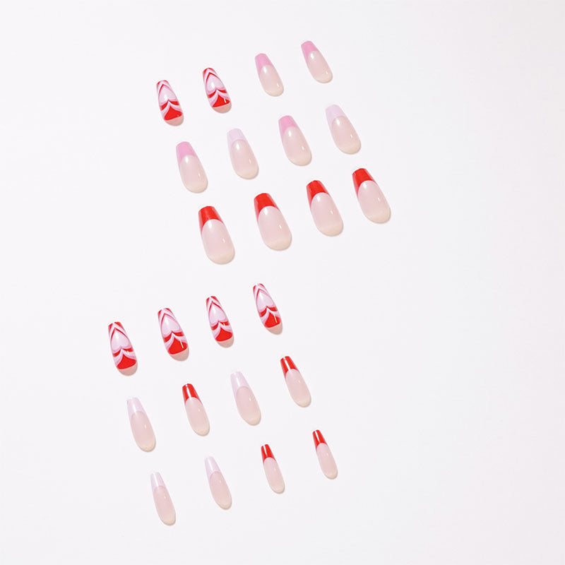 Artistic acrylic nails with heart design Kalsten