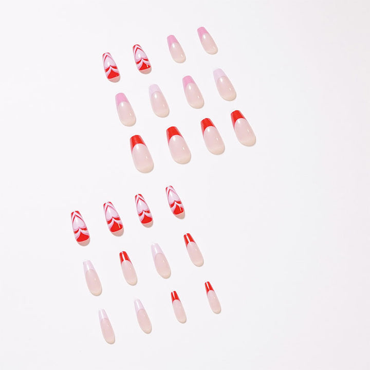 Artistic acrylic nails with heart design Kalsten