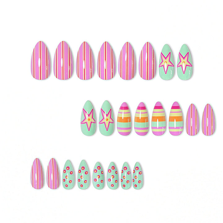 Thematic Artistic Press-On Nail Enhancements Kalsten