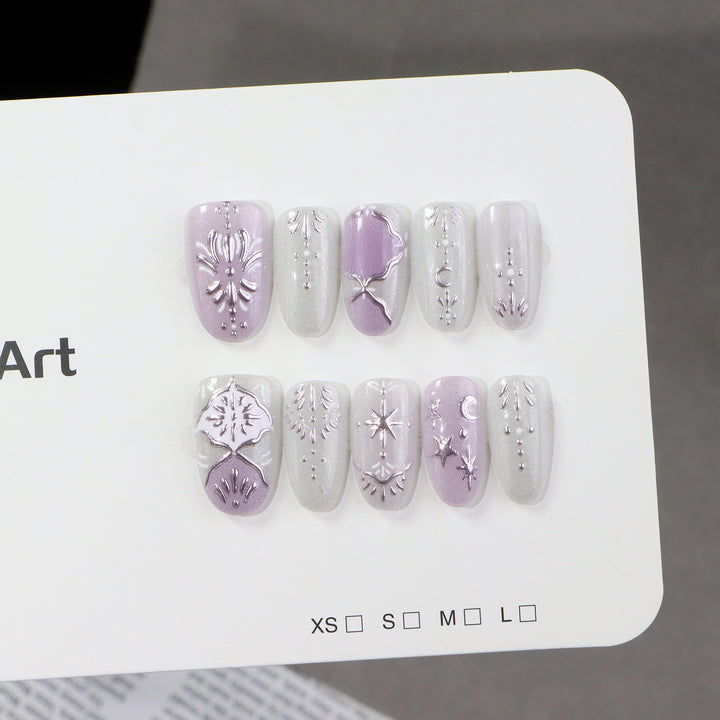 Decorative Metallic Press-On Nail Art Set Kalsten