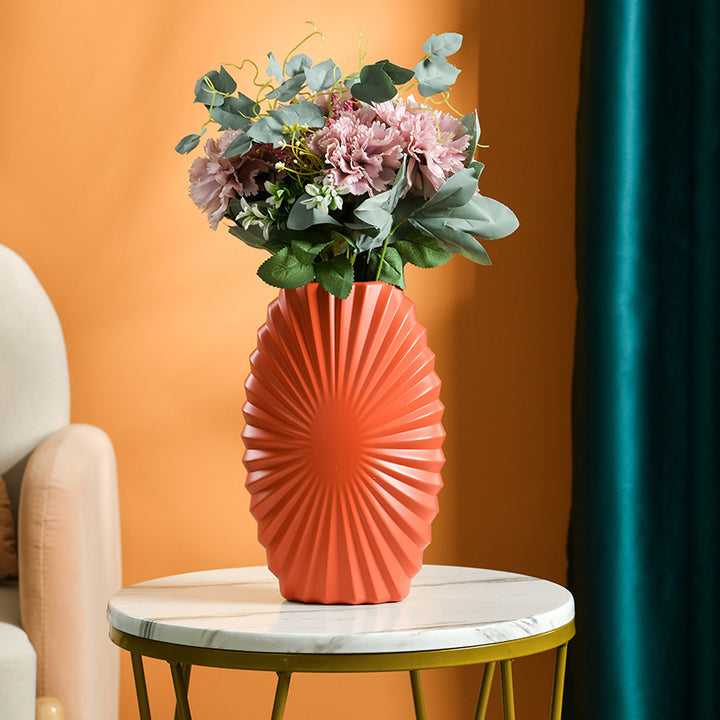 Decorative Ridged Flower Vase Kalsten