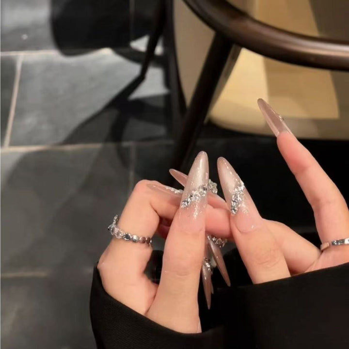 Exquisite Crystal-Embellished Press-On Nails Kalsten