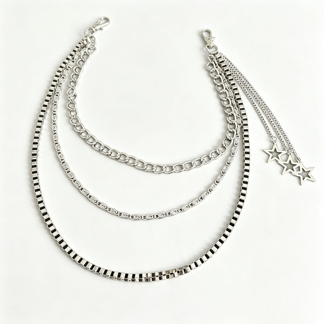 Fashionable chain belt with star pendants Kalsten