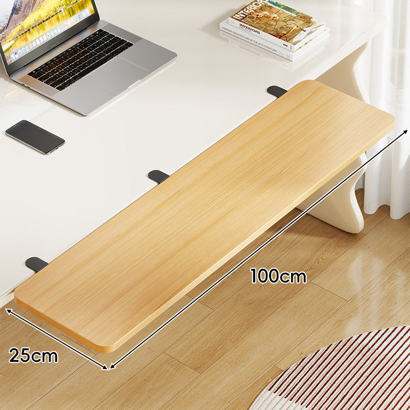 Long Under-Desk Pull-Out Sliding Keyboard and Work Surface Shelf