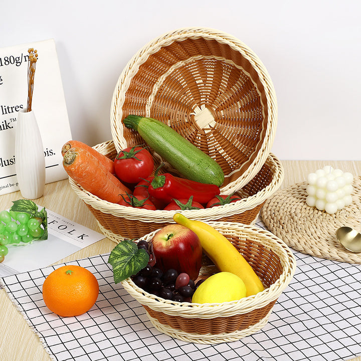 Decorative Woven Fruit Serving Bowl Kalsten