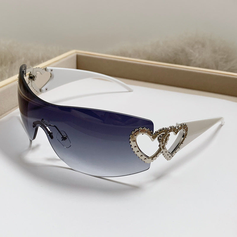 Ladies Designer Sunglasses with Luxurious Heart Accent Kalsten